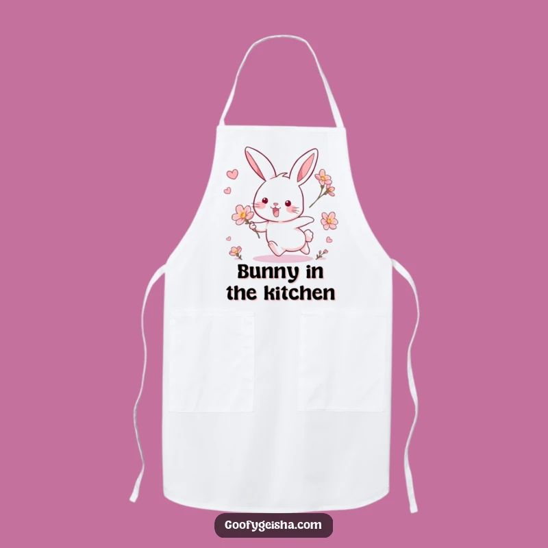 Funny Rabbit & Blossom Chase Apron: Cook with Joy & Hilarious Style