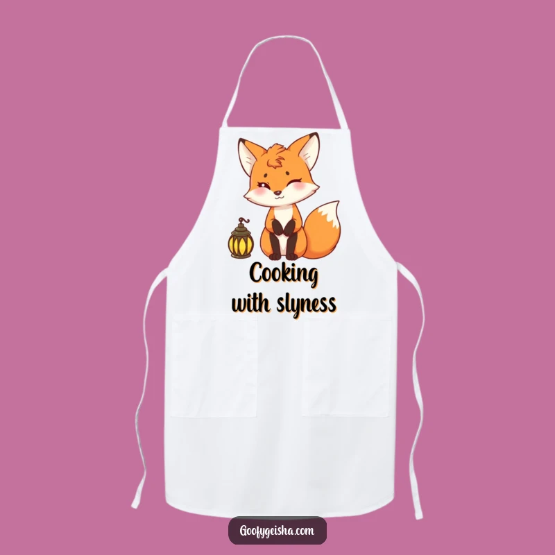 Funny Fox Lantern Apron: Cook with Cunning and Charm!