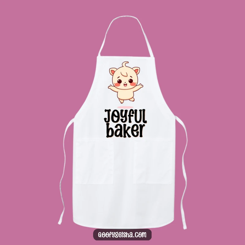 Funny Joyful Jumping Character Apron - Rosy Cheeks Kitchen Fun Gift