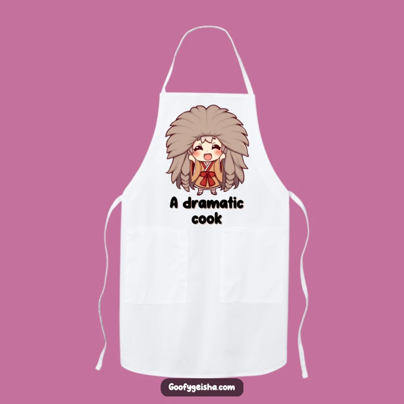 Funny Kabuki Chef Apron - Dramatic Cooking with a Hilarious Twist!