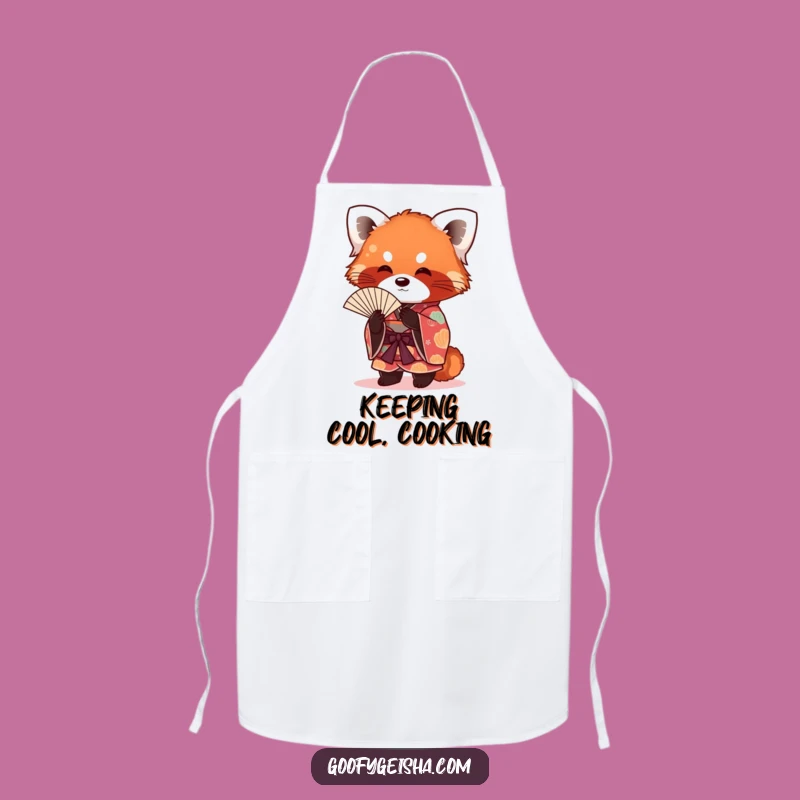 Funny Red Panda Kimono Apron: Playful Kitchen Style, Hilarious Humorous Gift