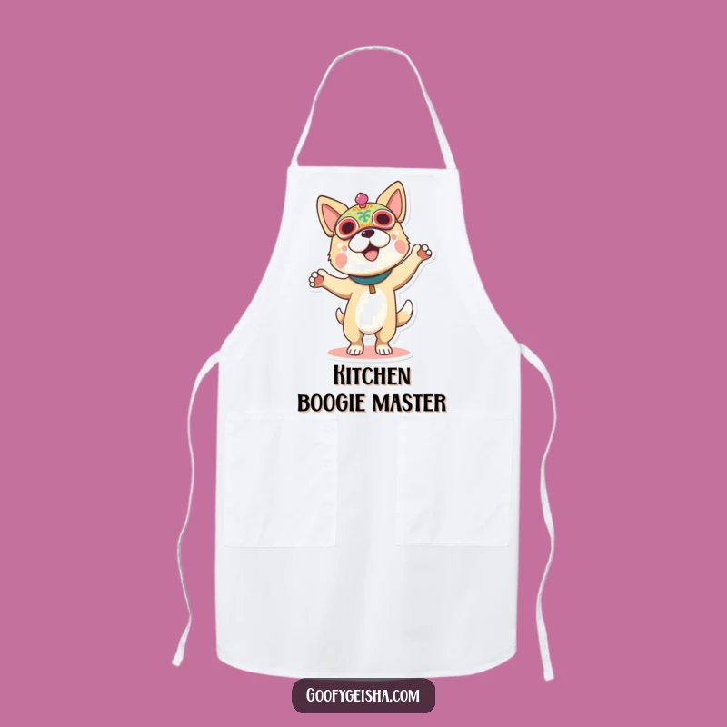 Funny Dog Festival Mask Apron: Cook Up Fun with Hilarious Dance Moves