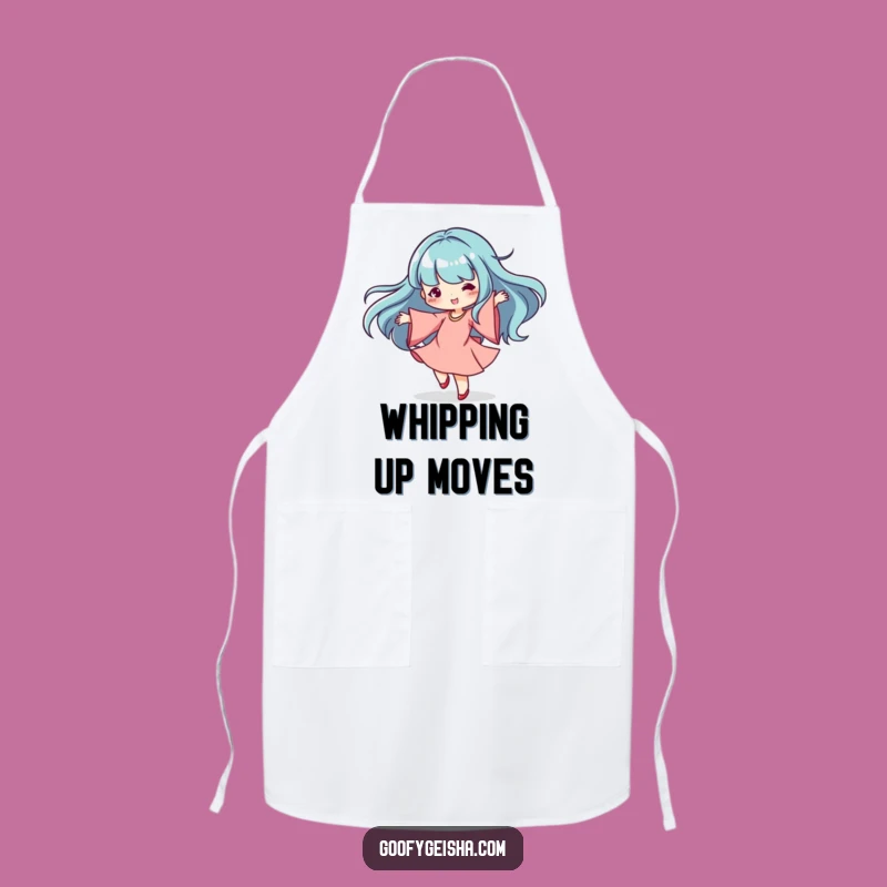 Funny Kawaii Dance Apron: Chef Moves with Humorous Flair
