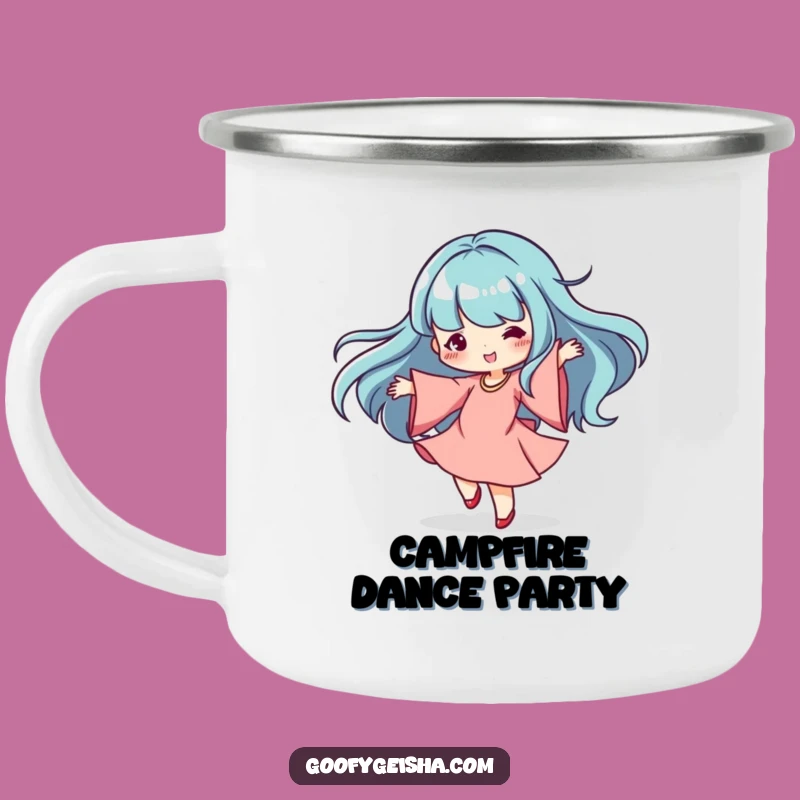 Funny Kawaii Dance Camping Mug: Sip and Spin with Joyful Adventure