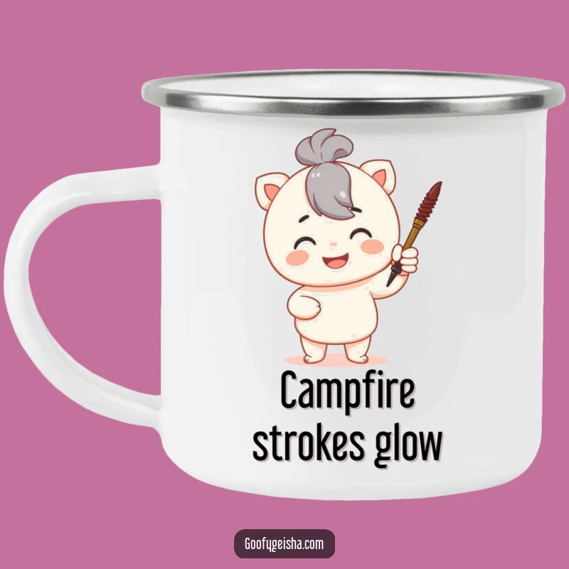 Funny Calligraphy Camper Mug: Proud Artist Fun, Perfect Funny Gift for Outdoors