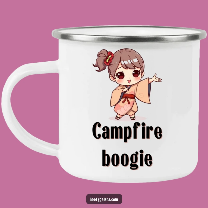 Funny Kimono Dance Camping Mug Whimsical Goofy Outdoor Gift