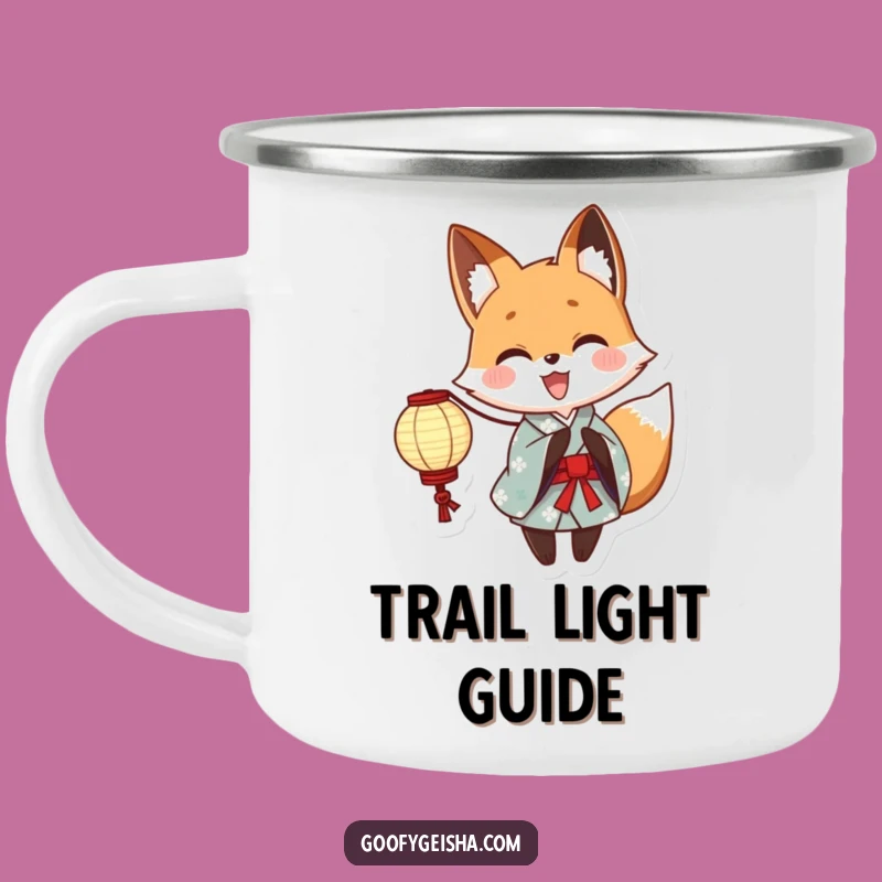 Funny Yukata Fox Camping Mug: Durable Anime Style for Outdoor Adventures, a Great Funny Gift