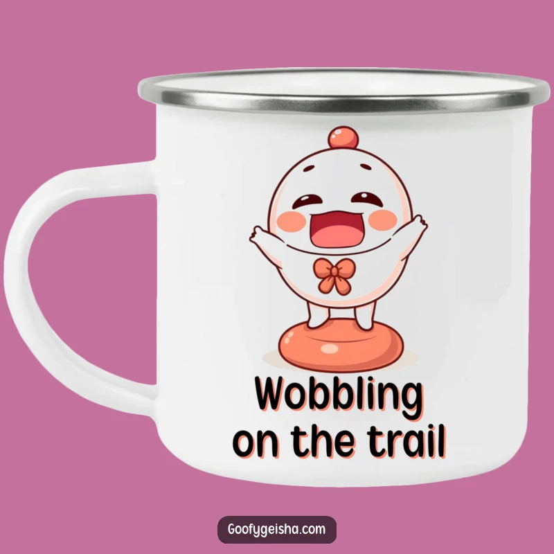 Funny Daruma Doll Camping Mug: Durable Bouncer Character Cup, Ideal Outdoor Funny Gift