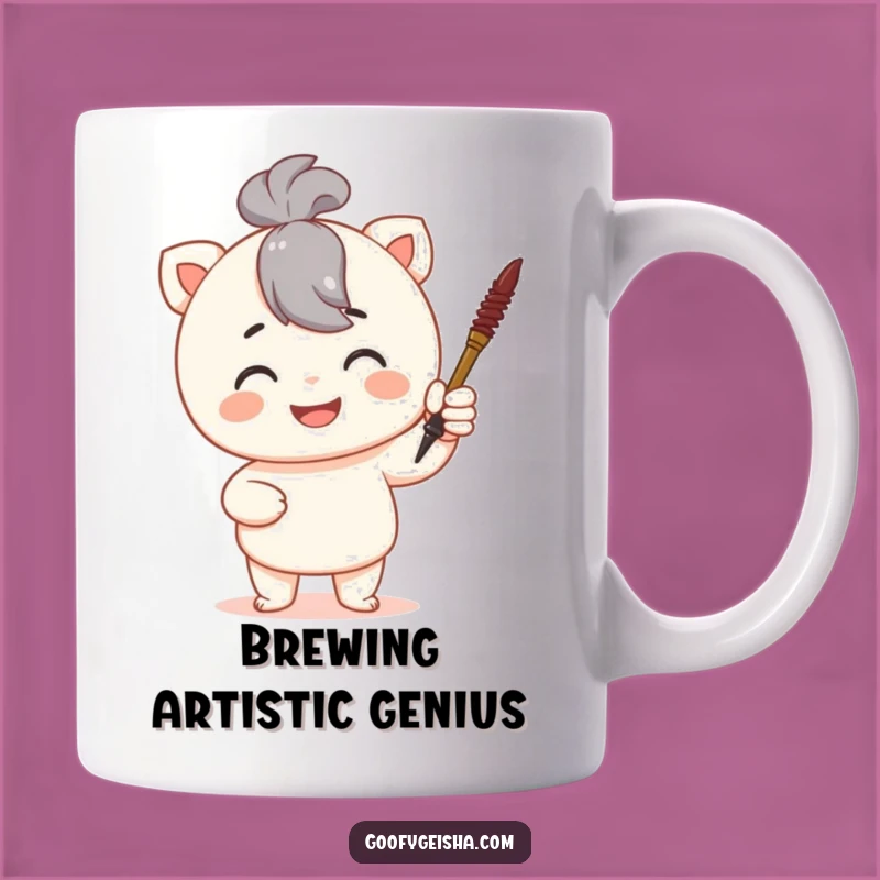Funny Calligraphy Mug: Proud Artist Character, Perfect Funny Gift for Writers