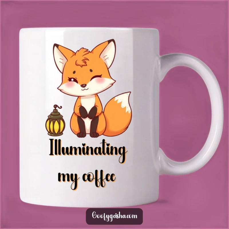 Funny Fox Lantern Mug: Light Up Your Morning with Mischief!