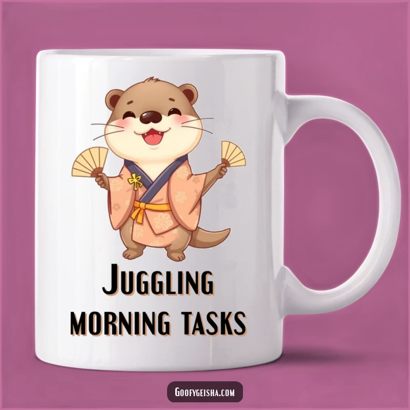 Funny Otter Kimono Mug: Juggling Fan Fun, Perfect Humorous Gift