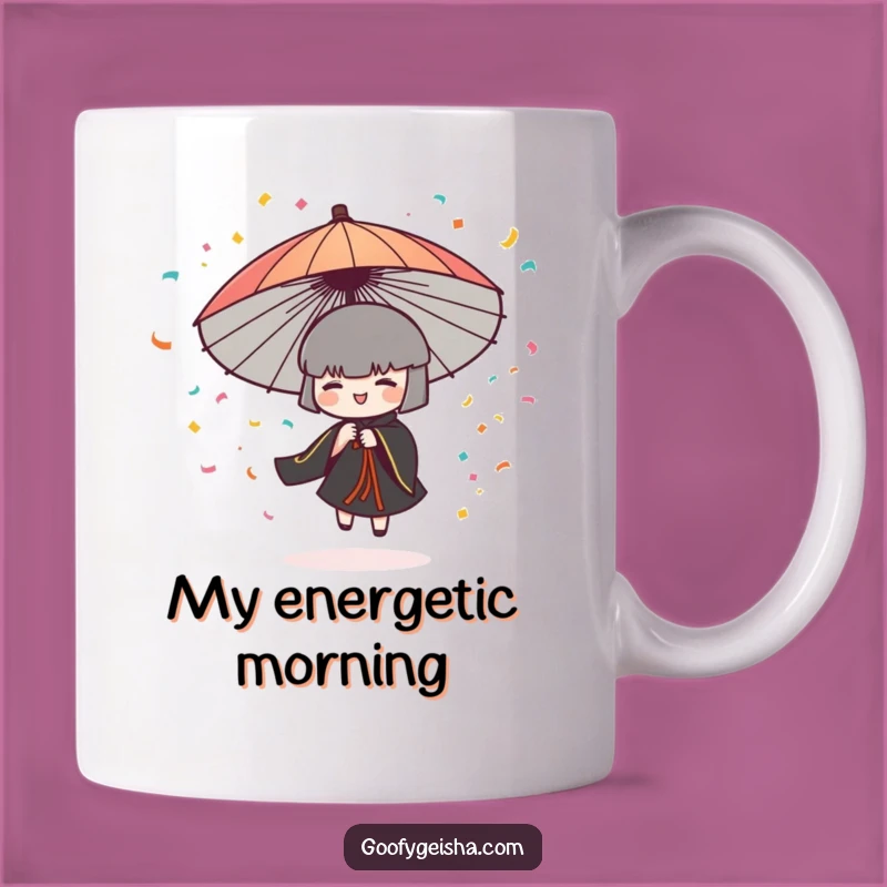 Funny Umbrella Character Mug: Confetti Party Fun, Perfect Gift for Celebrations