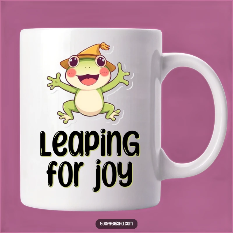 Funny Frog Jumping Mug: Cheerful Character, Perfect Party Gift!
