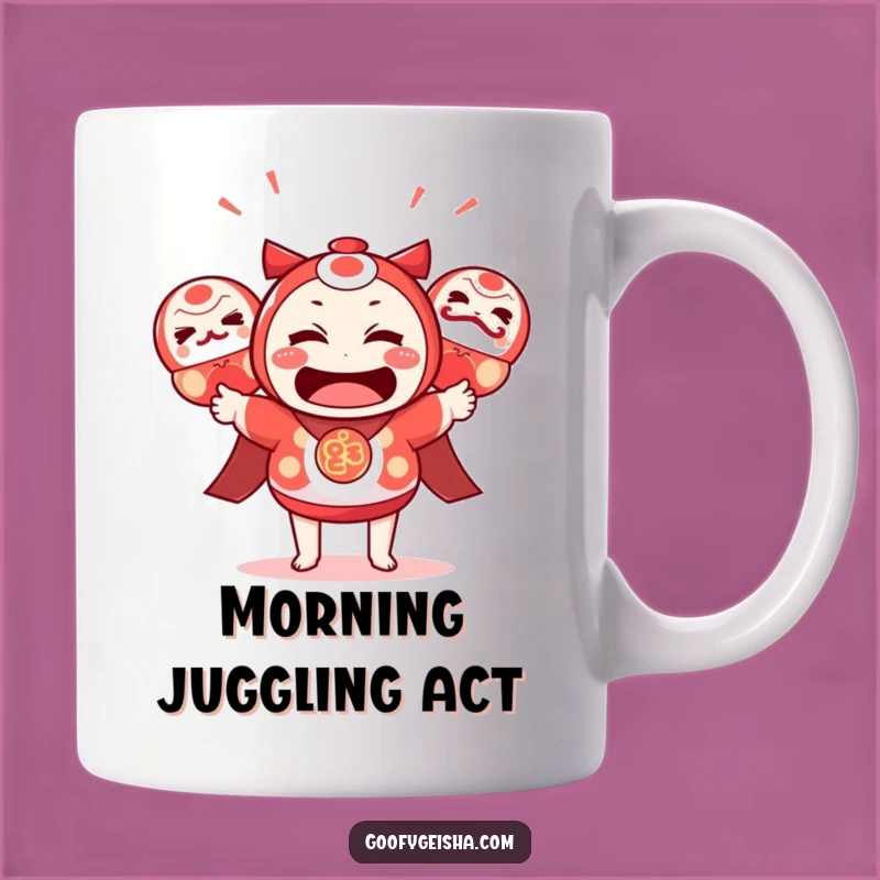 Funny Kawaii Bewildered Juggler Mug: Hilarious Gift for the Overwhelmed