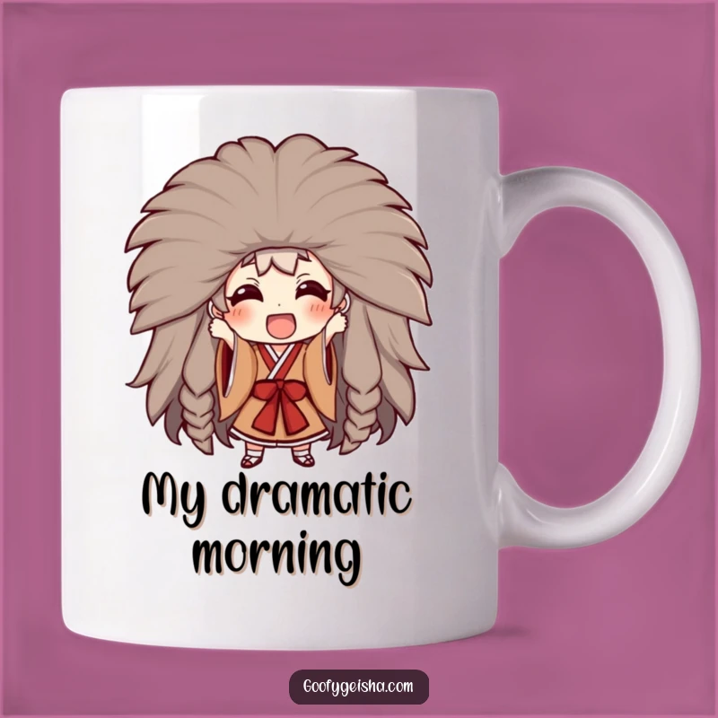 Funny Kabuki Wig Mug - Hilarious Drama Lover's Gift!