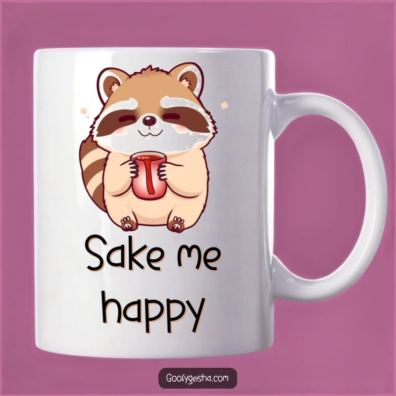 Funny Tanuki Sake Mug: Winking Character Cup, Perfect Gift for Festive Cheers