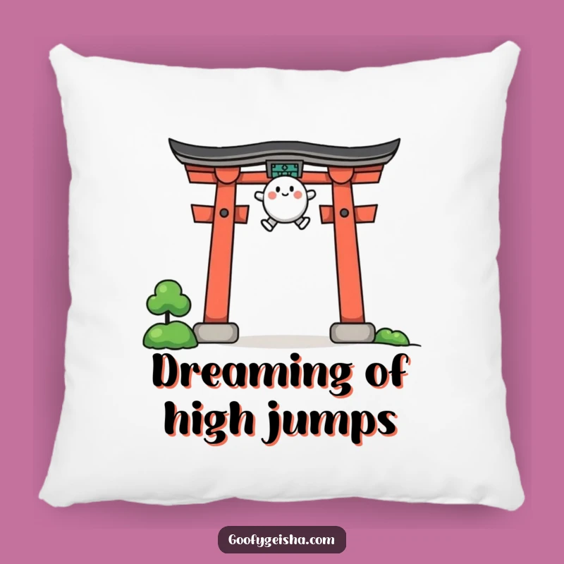 Funny Jumping Character Pillow Torii Gate Cozy Comfort Gift