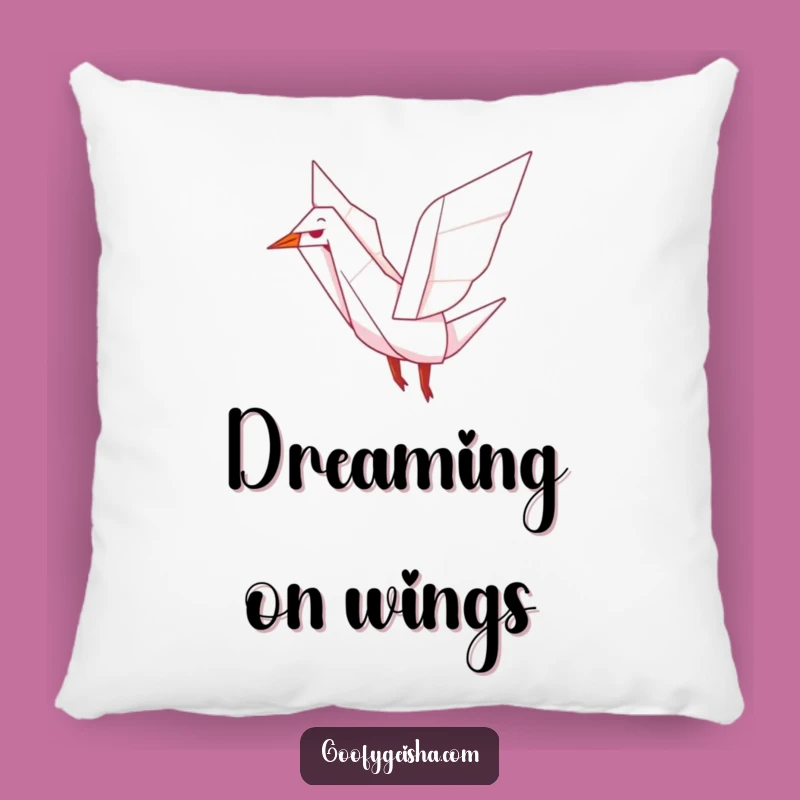 Soft Funny Origami Crane Pillow for Peaceful, Joyful Relaxation