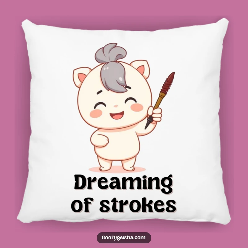 Funny Calligraphy Pillow: Cozy Proud Artist Cushion, Perfect Funny Gift for Comfort