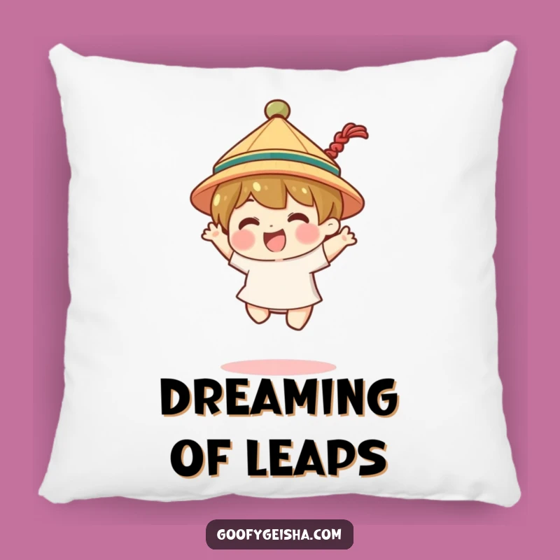 Funny Joyful Jump Pillow - Cozy Comfort with Festive Flair