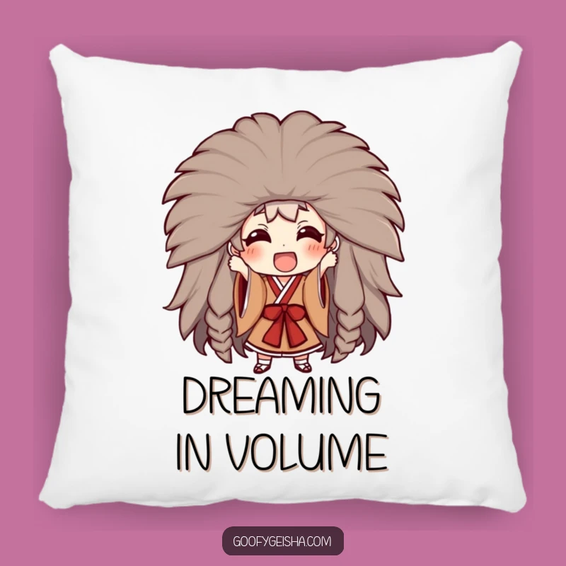 Funny Kabuki Wig Pillow - Cozy Comfort with Theatrical Flair!