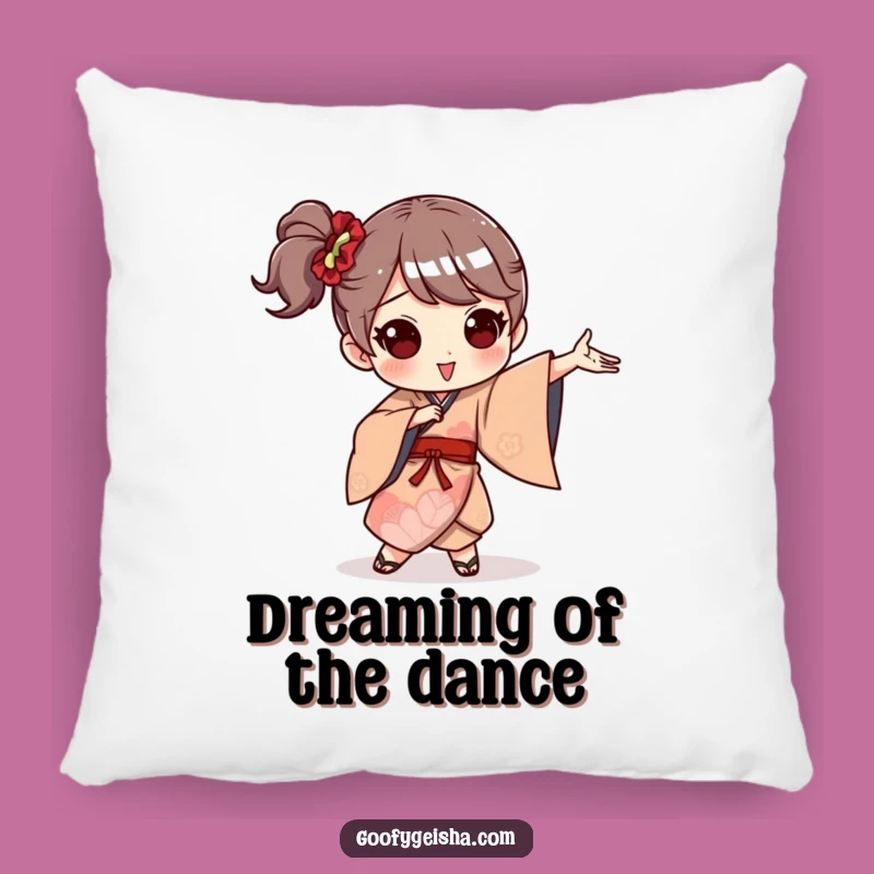 Funny Kimono Dance Pillow Whimsical Goofy Character Comfort
