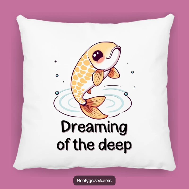 Funny Koi Fish Pillow: Cozy Comfort with Lively Aquatic Vibes