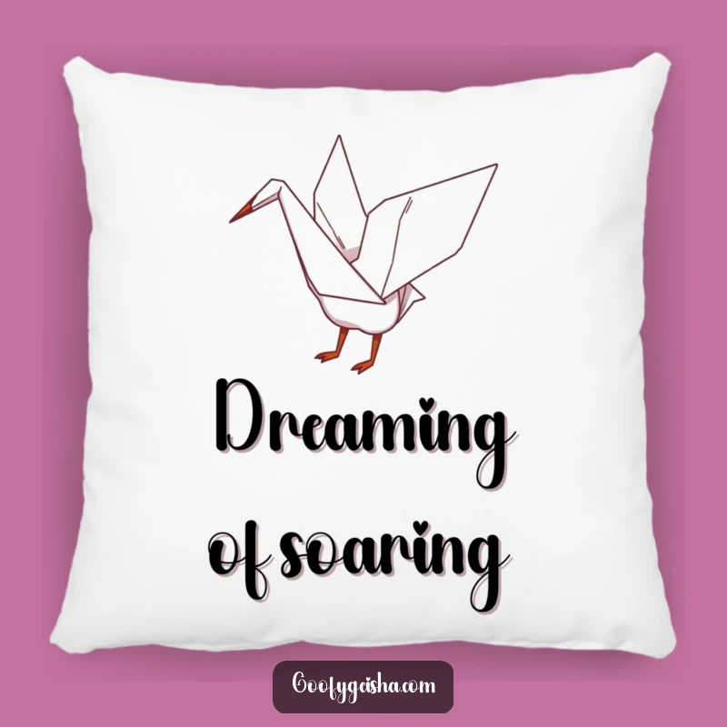 Funny Origami Crane Pillow - Cozy Art with Playful Wings