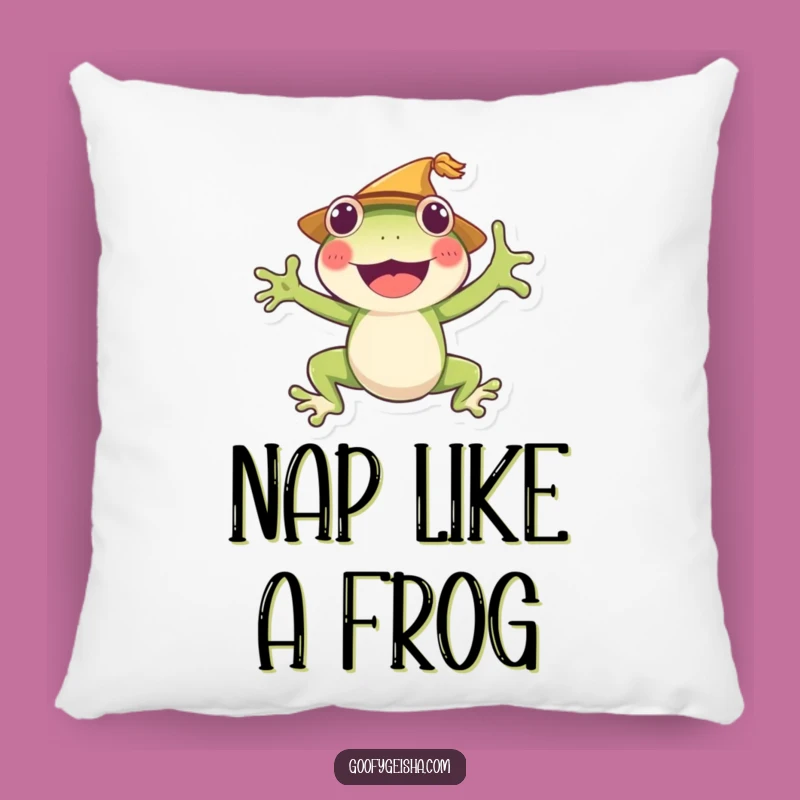 Funny Frog Jumping Pillow: Cheerful Character Comfort, Perfect Party Gift!