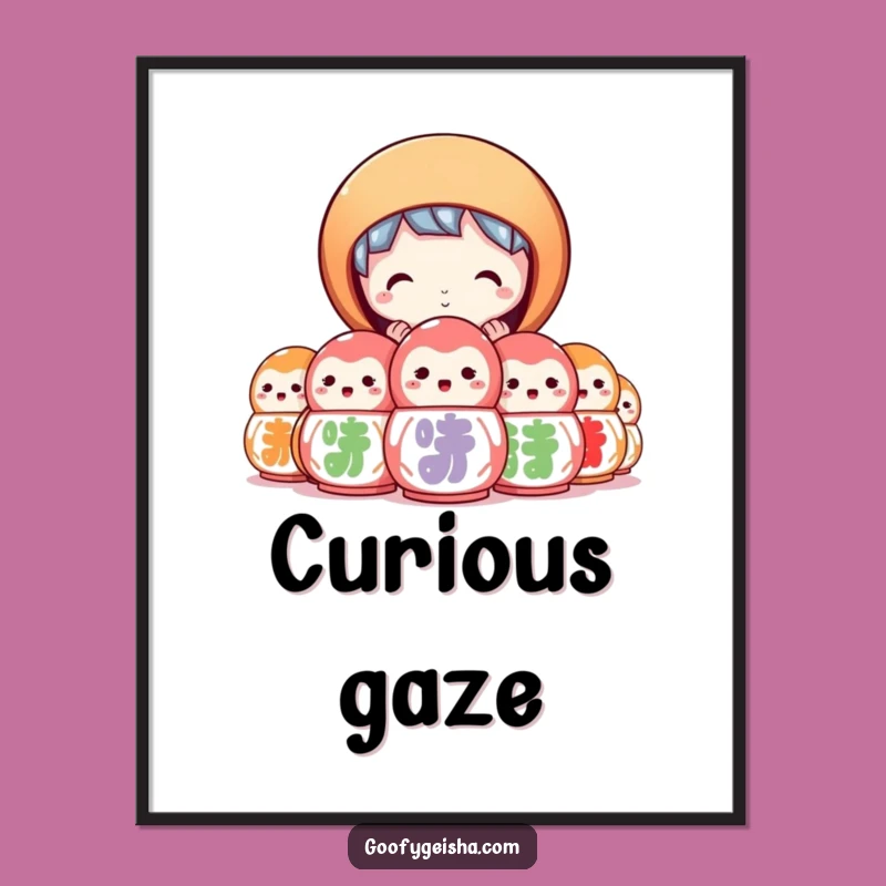 Funny Daruma Digital Art - Instant Curious Decor