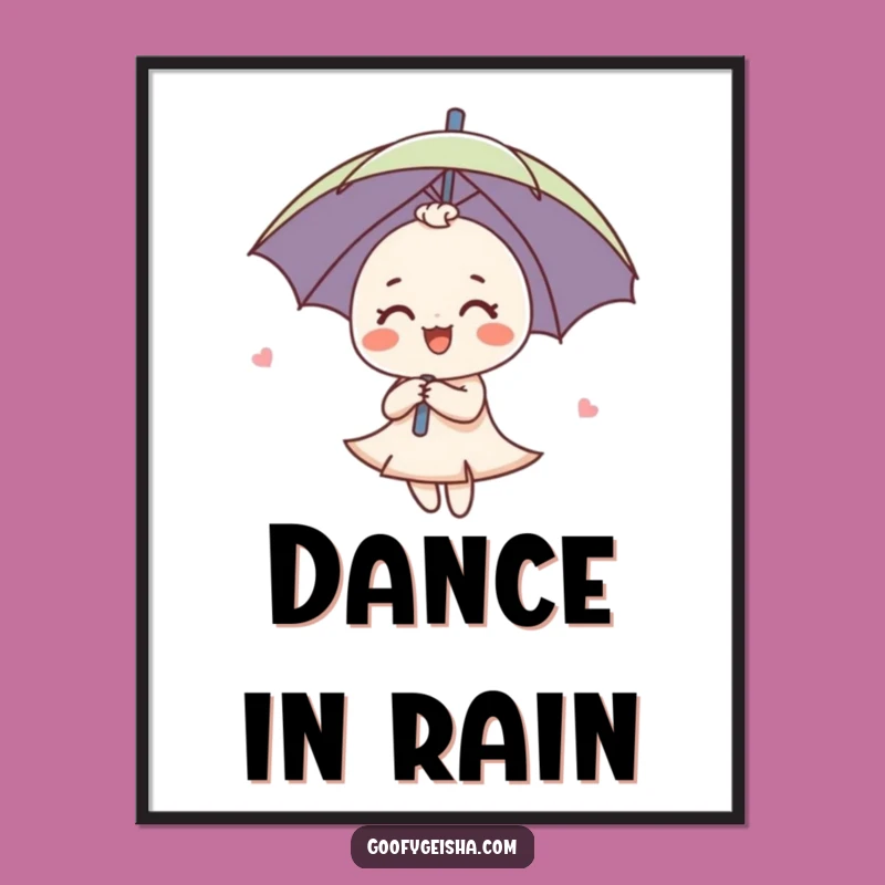 Funny Umbrella Digital Art: Instant Joyful Spin Wall Decor