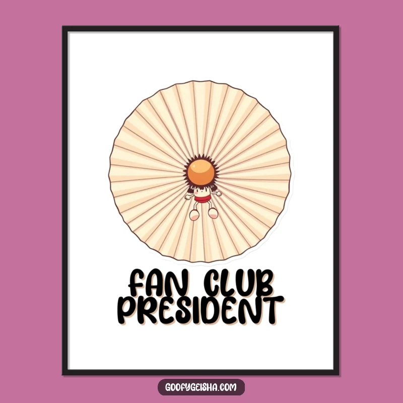 Funny Fan Hider Digital Art: Instant Joyful Wall Art, Charming Funny Gift Download