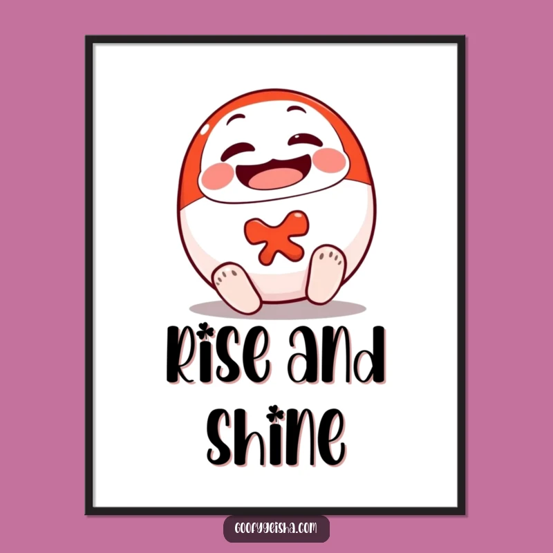 Funny Daruma Doll Digital Art: Instant Motivation and Cheer