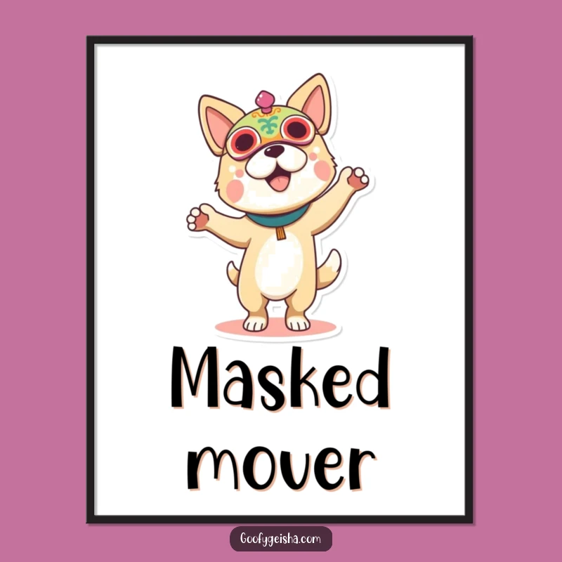 Funny Dog Festival Mask Digital Art: Instant Download for Hilarious Party Decor