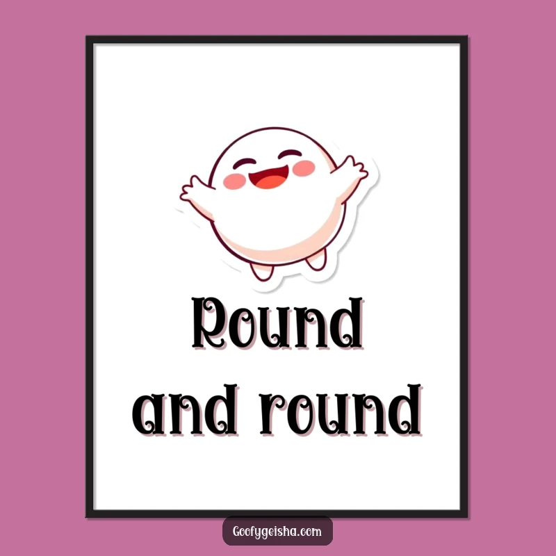 Funny Spinning Daruma Doll Digital Art: Joyful Character for Instant Fun