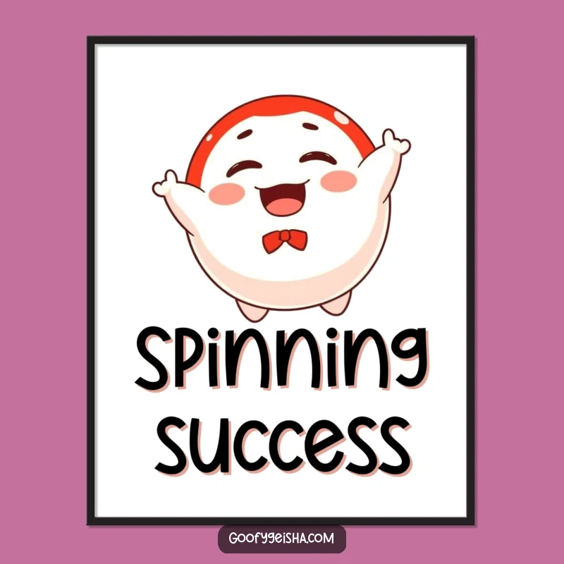 Funny Daruma Digital Art - Floating Spinning Doll Joyful Print