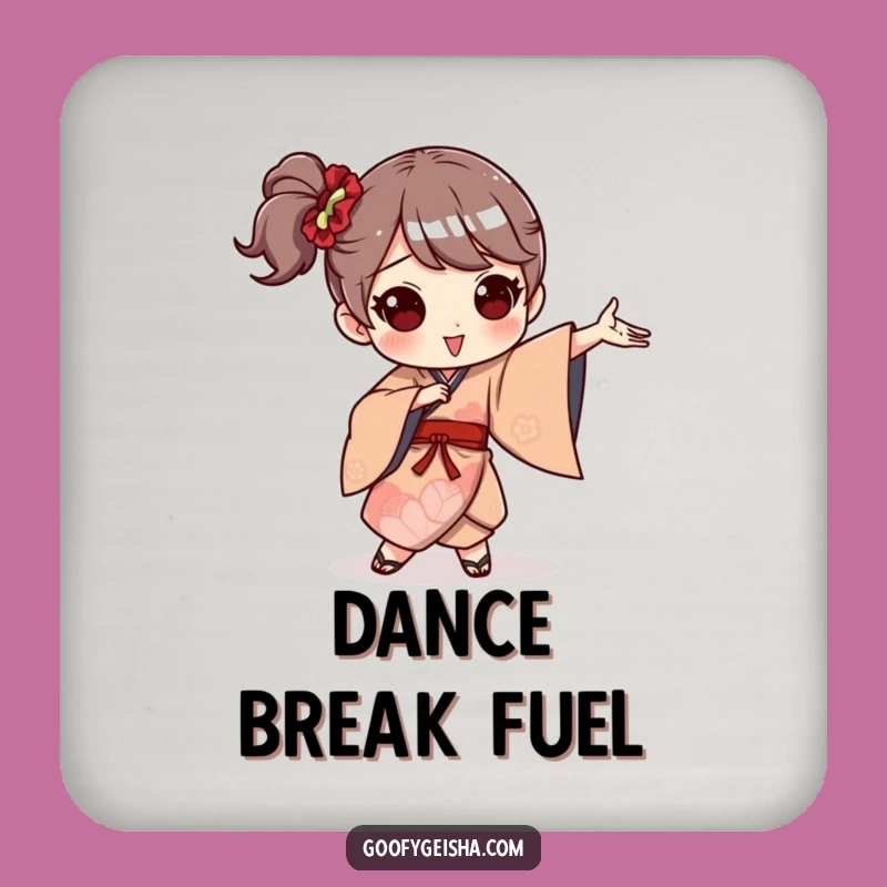 Funny Kimono Dance Coaster Whimsical Goofy Table Decor