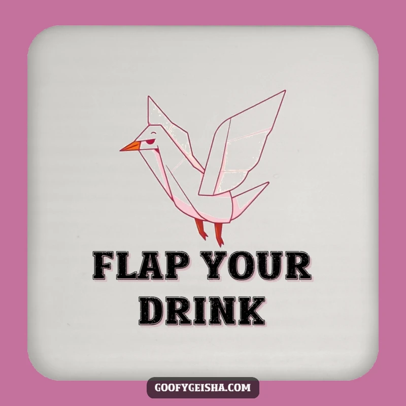 Funny Origami Crane Coaster Set: Protect Surfaces with Joyful Elegance