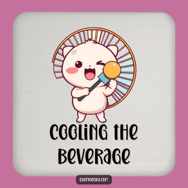 Funny Kawaii Giant Fan Coaster: Cool Style, Perfect Gift