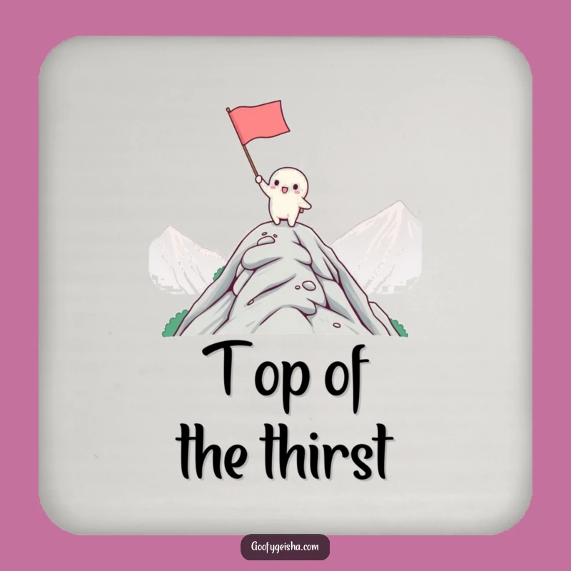 Funny Kawaii Mountaintop Coaster Set: Hilarious Drink Protection