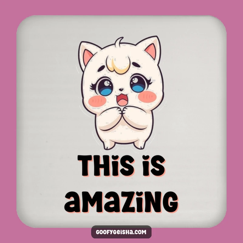 Funny Kawaii Surprise Coaster Set: Protect Surfaces with Expressive Humor