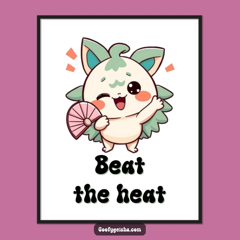 Funny Fanning Character Poster - Comical Relief Art