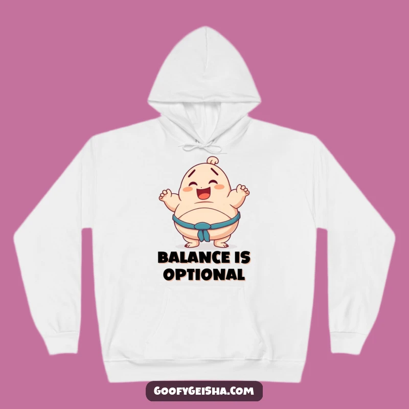 Funny Sumo Hoodie: Playful Pose Wear, Best Funny Gift for Jokers