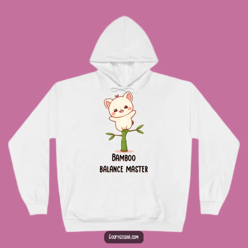 Funny Kawaii Hoodie: Balanced Character Bamboo Comfort Gift