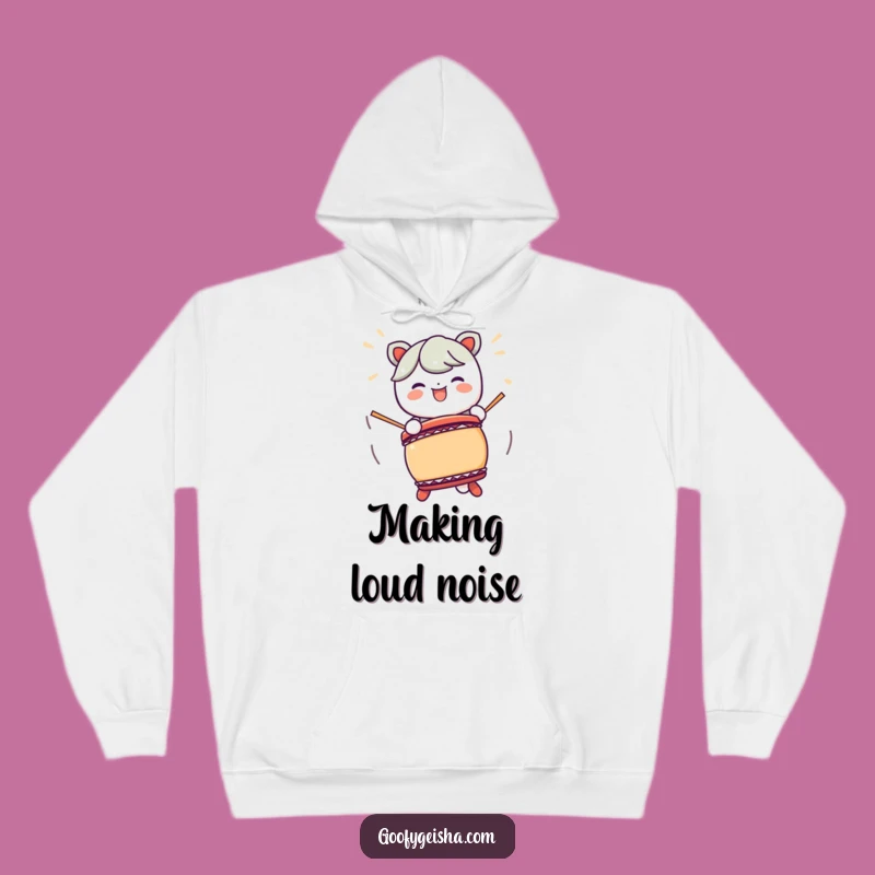 Cozy Funny Kawaii Taiko Drum Hoodie: Warmth with Energetic Character