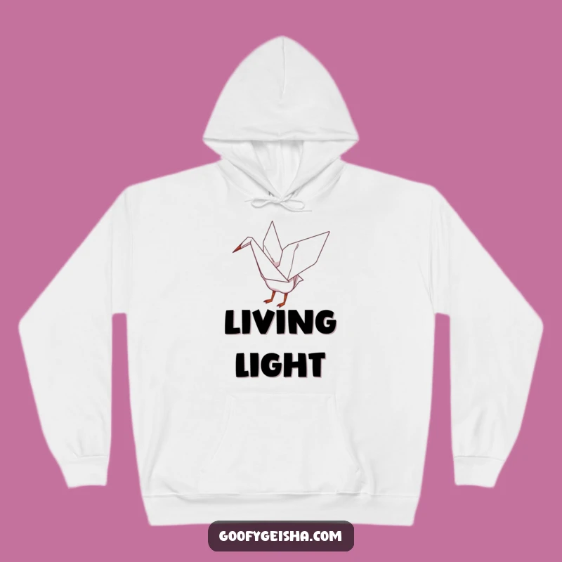 Funny Origami Crane Hoodie - Cozy Artistic Vibes with Flapping Wings