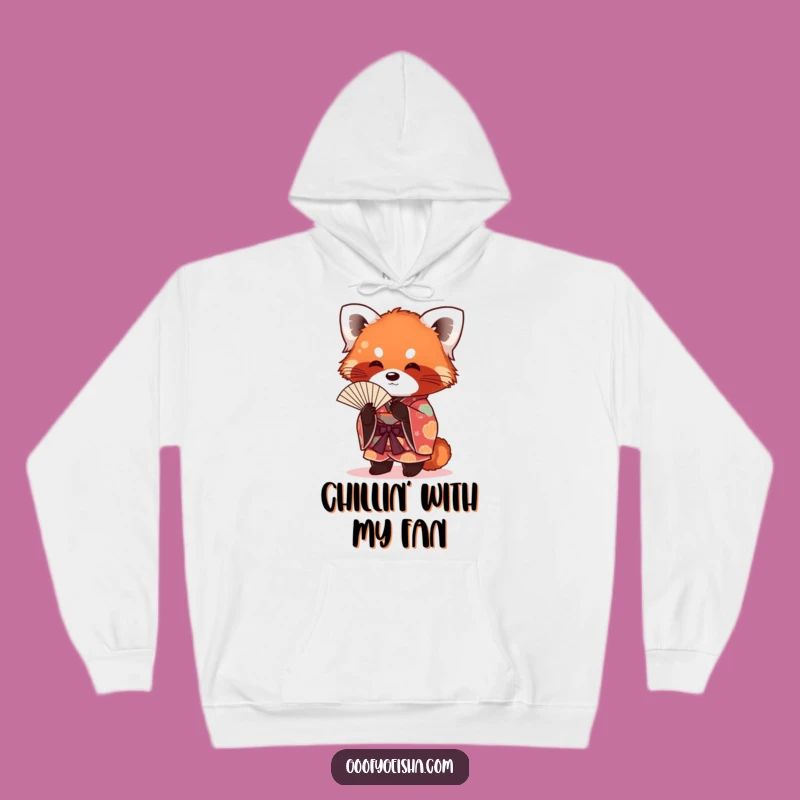 Funny Red Panda Kimono Hoodie: Cozy Fanning Comfort, Awesome Humorous Gift