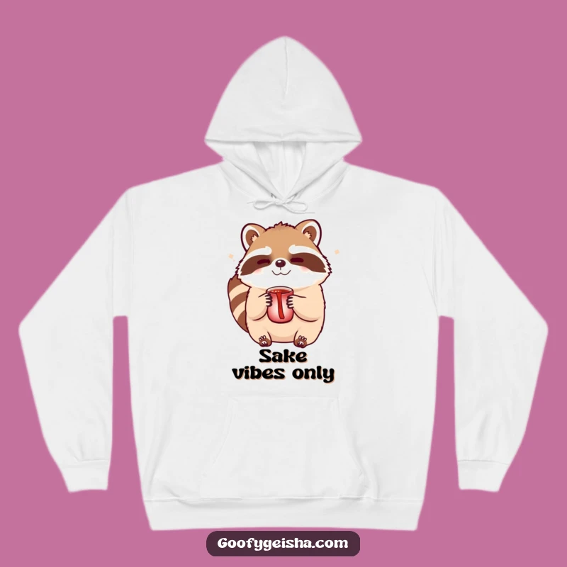 Funny Tanuki Sake Hoodie: Cozy Winking Character Sweatshirt, Perfect Warm Funny Gift