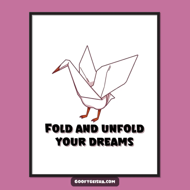 Free Printable Origami Crane Wall Art: Whimsical Wings Downloadable Decor