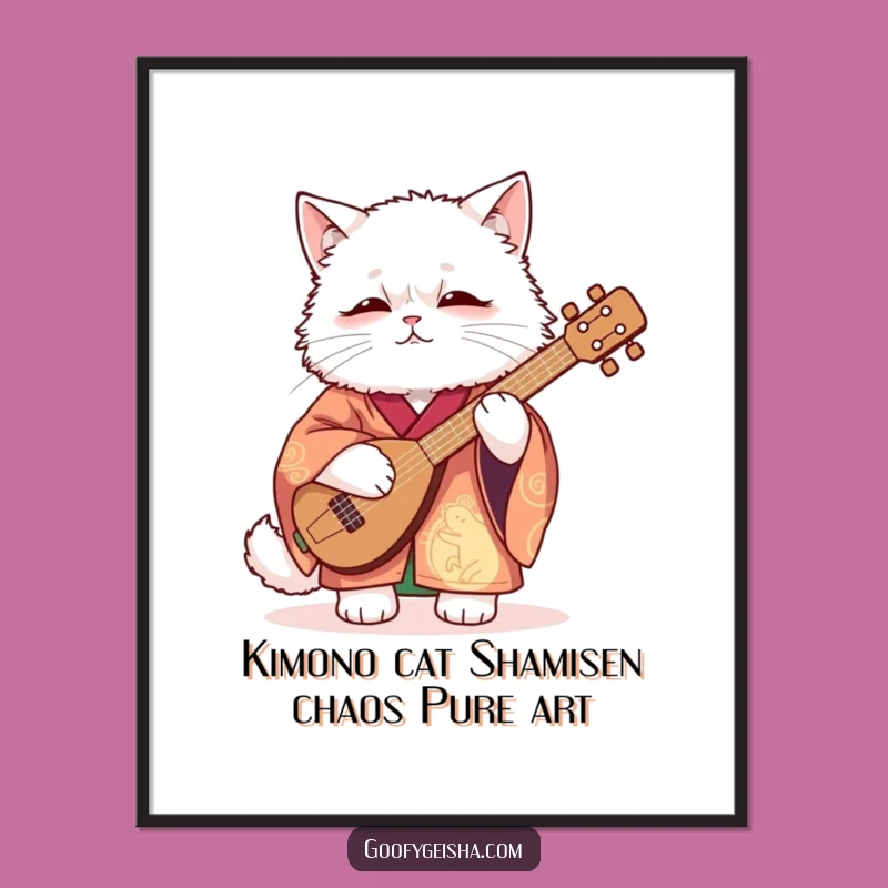 Free Printable Wall Art: Awkward Cat Musician for a Quirky, Humorous Decor